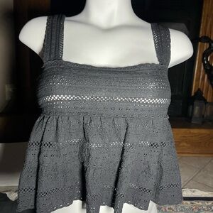 Forever 21 Charcoal Lace Camisole
